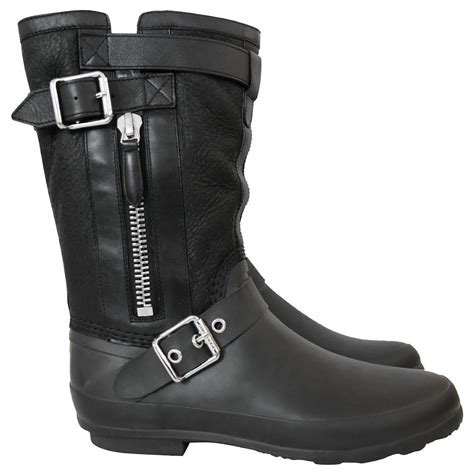 burberry studded biker boots|burberry classic rain boots.